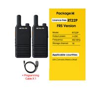 (Pacchetto H) Mini walkie talkie ultra sottile de 15 mm Retevis RT622P con ricarica tipo C, radio VOX,
