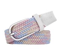 PACDE Western Candy Colours - Cinturón elástico trenzado de lona para mujer, cinturón delgado y elástico para mujer, amarillo, rosa, azul, for34"-35"waist size