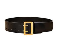 PACDE Western - Cinturón ancho de cuero con hebilla de doble pin para mujer, vestido de moda, suéter, abrigo de plumón, cinturón de cintura para mujer, Negro, for26.7"-37.4"waist size