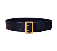 PACDE Western - Cinturón ancho de cuero con hebilla de doble pin para mujer, vestido de moda, suéter, abrigo de plumón, cinturón de cintura para mujer, azul, for26.7"-37.4"waist size