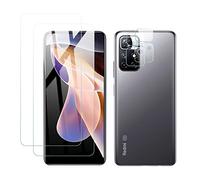 PaceBid 2 Pack Protector de Pantalla + 2 Pack Protector de Lente de Cámara Compatible con Xiaomi Redmi Note 11 Pro, [ Dureza 9H ] [ Anti-Arañazos ] [ Caso- Amistoso ] Cristal Templado