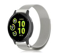 PaceBid 20mm Metal Correa Compatible con Garmin Vivoactive 5, Hombres y mujeres Acero Inoxidable Metal Repuesto Correa Magnético Pulsera para Garmin Vivoactive 6/5 - Starlight