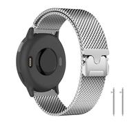PaceBid 20mm Metal Correa para Garmin Vivoactive 6/5/Forerunner 165/165 Music/245/645 music/570 42mm/70/170 43mm, Magnético Pulsera Repuesto Correa para Garmin Approach S50/S44/Venu Sq 2 - Plata