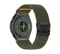 PaceBid 20mm Nailon Correa para Garmin Vivoactive 6/5/Forerunner 165/165 Music/245 Music/645Music/570 42mm, Elásticos Nylon Trenzada Pulsera para Garmin Venu Sq 2/Venu 2 Plus/Approach S50/S44 - Verde