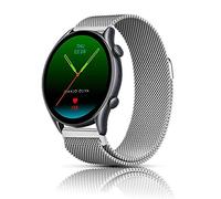 PaceBid 22mm Correa Compatible con Amazfit T-Rex 3 Pro 48mm/GTR 4/GTR3 Pro/GTR3/GTR2/GTR 2e, Repuesto Correa de Acero Inoxidable Magnético Pulsera para Amazfit Balance 2/Bip 6/Bip 5 (Plata)