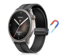 PaceBid 22mm Correa para Amazfit Balance 2/Balance/Bip 6/Bip 5/Cheetah Pro, Silicona Complejo Nylon Trenzada Magnética Correa para Amazfit GTR 4/3 Pro/3/GTR 2e/GTR47mm/Stratos 3/2/Nexo/Pace - Negro