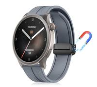 PaceBid 22mm Correa para Amazfit Balance 2/Balance/Bip 6/Bip 5/Cheetah Pro, Silicona Complejo Nylon Trenzada Magnética Correa para Amazfit GTR 4/3 Pro/3/GTR 2e/GTR47mm/Stratos 3/2/Nexo/Pace - Gris