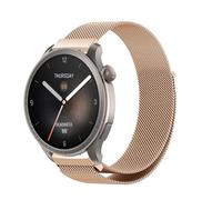 PaceBid 22mm Correa para Amazfit Balance 3/2/Ultra, Repuesto Correa de Acero Inoxidable, Malla Ajustable Magnético Pulsera para Mujeres y Hombres para Amazfit Balance/Bip 6/Bip5/Bip Max - Oro Rosa