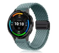 PaceBid 22mm Nylon Correa para Garmin Venu 3 45mm/Forerunner 265/255/Venu 2, Trenzada Magnética Reloj de Repuesto para Huawei Watch GT4 46mm/Watch 4 46mm/Xiaomi Watch 2/S3/Amazfit GTR 4 - Verde