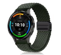 PaceBid 22mm Nylon Correa para Garmin Venu 3 45mm/Forerunner 265/255/Venu 2, Trenzada Magnética Reloj de Repuesto para Huawei Watch GT4 46mm/Watch 4 46mm/Xiaomi Watch 2/S3/Amazfit GTR 4 -Verde Oscuro