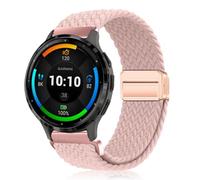 PaceBid 22mm Nylon Correa para Garmin Venu 3 45mm/Forerunner 265/255/Venu 2, Trenzada Magnética Reloj de Repuesto para Huawei Watch GT 5/GT 5 Pro/Watch 4 46mm/Xiaomi Redmi Watch 5 Active - Rosa