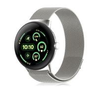 PaceBid Metal Correa Compatible con Google Pixel Watch 4/3 45mm, Acero Inoxidable Metal Repuesto Correa Ajustable Magnético Pulsera para Google Pixel Watch 3/4 45mm - Starlight