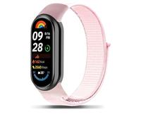 PaceBid Nylon Correa Compatible con Xiaomi Smart Band 10/Band9/Band8, Deportes Hombre Mujere Correa de Tela Elástica Solo Loop Ajustable Pulsera de Repuesto para Xiaomi Mi Band 10/Band9/Band8 (Rosa)