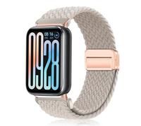 PaceBid Nylon Correa para Xiaomi Smart Band 9 Pro/8 Pro/Xiaomi Redmi Watch 6/Watch 5/4, Hombres Mujeres Nailon Trenzada Magnética Reloj de Repuesto para Xiaomi Mi Band 8 Pro/Mi Band 9 Pro - Starlight