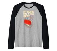Pacemaker My Heart Has A New Beat, cirugía Retro para Hombres, recuperación Camiseta Manga Raglan