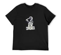 Pacers Miller Time Letter Men's T-Shirt Unisex Black Cotton Print tee Shirts L