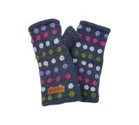 Pachamama Calentador de muñeca de lana para mujer, forro polar, bordado a mano, diseño de rosas, multicolor, talla única, abertura para el pulgar hecha a mano, térmica, extra cálida, comercio justo