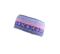 Pachamama Diadema de lana para mujer, con forro polar, tejida a mano, multicolor, talla única, hecha a mano, comercio justo (violeta, talla única)
