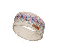 Pachamama Diadema de lana suave para mujer, calentador de orejas con forro polar sherpa, tejido a cuadros, multicolor, talla única, hecha a mano, de comercio justo (avena, talla única)