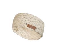 Pachamama Diadema para mujer, 100 % pura lana merino, tejida a mano, patrón de cable, liso, talla única, hecha a mano, suave, cálida, transpirable, absorbe la humedad, comercio justo (crema, talla