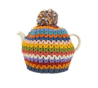 Pachamama - Funda para tetera (hecha a mano, 100% lana), diseño de rayas