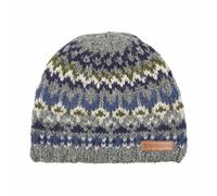 Pachamama Gorro de lana para hombre, con forro polar, tejido a mano, colores de la tierra, talla única, hecho a mano, extra cálido, comercio justo, azul, Talla única