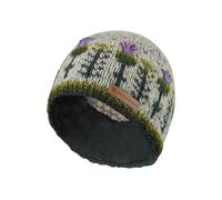 Pachamama Gorro de lana para mujer, tejido a mano, diseño de cardo escocés, multicolor, talla única, hecho a mano, extra cálido, comercio justo