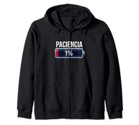 Paciencia 1% Batería Agotada Regalo Gracioso Sarcástico Sudadera con Capucha