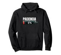 Paciencia 1% Batería Agotada Regalo Gracioso Sarcástico Sudadera con Capucha