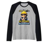 Paciencia Cargando 75% Mi Paciencia está Pendiente Camiseta Manga Raglan