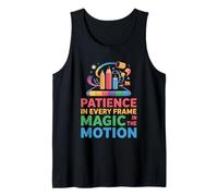Paciencia en cada cuadro Magia en el dibujo de animación en movimiento Camiseta sin Mangas