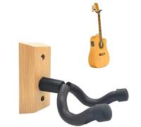 Pacienjo Pared para Guitarra,Soporte Montaje en Pared para bajo - Ganchos Pared para Guitarra con Base Madera Dura Reutilizables para Guitarras acústicas, Ukelele, Guitarras