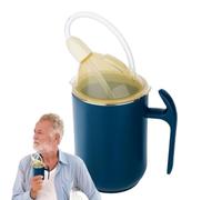 Paciente de beber copa: taza de ancianos, taza de mango a prueba de derrames, tapa segura del hospital, vaso de atención diaria duradera | Suministros médicos seguros para trastornos de los trastornos