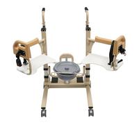 Paciente Elevador Silla de Ruedas Hidráulica Silla de Cuidado Silla de Transporte Silla de Inodoro Asistencia de Movilidad con Respaldo de 180 Grados Altura Ajustable Para Cuidados Hogar Personas