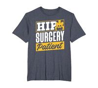 Paciente Operado De La Cadera Operación Cirugía Recuperación Camiseta, Hombre Tallas Grandes, Azul Jaspeado, 2X Alto