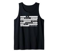 Paciente para narrativa Oficial Anti Gobierno Camiseta sin Mangas