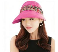 Paciffico 2 en 1 Visera Plegable de ala Ancha para el Sol, Secado rápido, UPF 50+ Sombrero de Viaje para Vacaciones, Playa, natación, Ciclismo, Camping, Senderismo, Correr, Headwear, Mujer