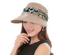 Paciffico 2 en 1 Visera Plegable de ala Ancha para el Sol, Secado rápido, UPF 50+ Sombrero de Viaje para Vacaciones, Playa, natación, Ciclismo, Camping, Senderismo, Correr, Headwear, Mujer