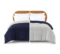 Pacific Coast Textiles Reversible Down Alt Comforter, Polyester, Eclipse/Silver, Twin