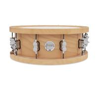 Pacific Drums 20-Ply Maple Snare 35.6x20.3 cm, aro madera gruesa natural, casco arce 20 capas
