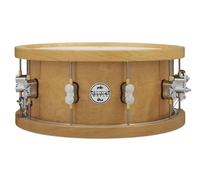 Pacific Drums Concept 20-Ply Maple Snare, caja de arce, 14" x 6,5", aro grueso de madera, Natural