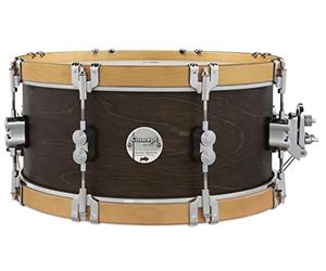 Pacific Drums Concept Classic Snare, caja, 14" x 6,5", Walnut Stain, aros de madera en Natural Stain
