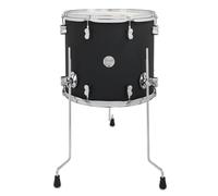 Pacific Drums Concept Maple Floor Tom, 40.6 cm x 35.6 cm, Ply con acabado en negro satinado | Casco de arce europeo, hardware DW