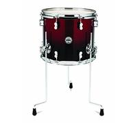 Pacific Drums Concept Maple Floor Tom, 45.7 cm x 40.6 cm, Lacado de rojo a negro | Casco de arce europeo, hardware DW