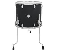Pacific Drums Concept Maple Floor Tom, 45 cm x 40.6 cm, Ply con acabado en negro satinado | Casco de arce europeo, hardware DW