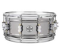 Pacific Drums Concept Metal Snare 35.6x16.5 cm, Níquel negro sobre acero, casco laminado 1mm