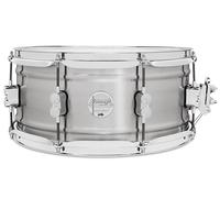 Pacific Drums Concept Series Metal Snare, caja de metal, 14" x 6,5", aluminio cepillado en satinado natural de 1,2 mm