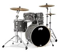 Pacific Drums & Percussion Juego de batería Concept Maple 5 piezas, paquete de carcasa de peltre satinado (PDCM2215SP)