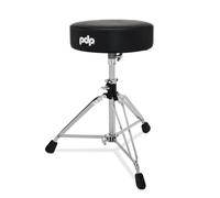 Pacific Drums Serie 800 Trono Redondo BX, cromo, asiento 33 cm, base trípode doble refuerzo