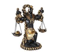 Pacific Giftware Ancient Egyptian God Anubis of Underworld by Ankh Altar Guardian of Scales The Heart Against Avestruz - Figura Decorativa de Plumas de Avestruz